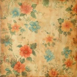 Vintage Antique Floral Pattern Art