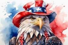Americana Eagle Art Print