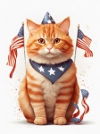 Americana Independence Day Cat