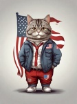 Americana Independence Day Cat