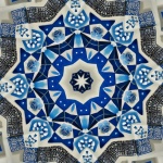 Blue And White Kaleidoscope Art