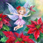 気まぐれなクリスマスの妖精のアートプリント