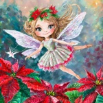 気まぐれなクリスマスの妖精のアートプリント