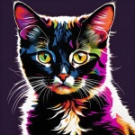 Illustrazione di arte del gattino gatto