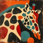 Gelaagde giraffe kunst