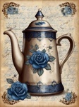Postcard Vintage Coffee Pot