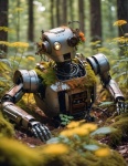 Roboter Wald Science-Fiction