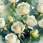 Art de la rose blanche sans couture