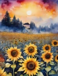 Sunflowers Nature Landscape