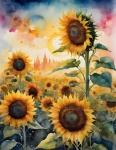 Sunflowers Nature Landscape