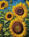 Van Gogh Sunflowers Landscape