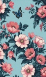 Vintage květinová tapeta