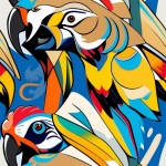 Abstracte naadloze papegaaien