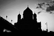 Black and white cathedral, moscow