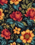 Flowers Pattern Background Floral