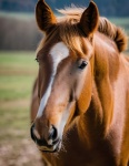 Brown Horse Animal Portrait