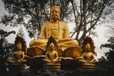Buddha, Statue, Golden, Buddhism