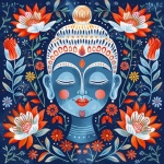 Cara de mujer budista