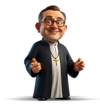 Karikatuur priester persoon cartoon