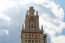 Clock Tower Of Moscow Lomonosov