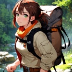 Meisje avonturier Anime karakter