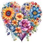 Herz aus Blumen Hintergrund