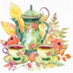 Watercolor Coffee Tea Art Print