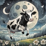 Vache sautant par-dessus la lune