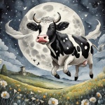 Vache sautant par-dessus la lune
