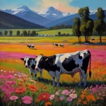 Holstein-Friese koe kunstprint