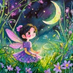 Cartoon Whimsical Fairy Art Print