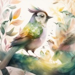 Beautiful Bird Painting Art
