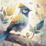 Beautiful Bird Painting Art