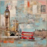 Poster de viagens Londres Inglaterra art