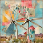 Wind turbines Palm Springs Art