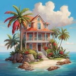 Arte da Casa Tropical da Cabana dos Sonh