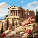 Ruínas antigas da Grécia e da Itália