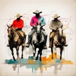 Cowboys Contemporary Art Print