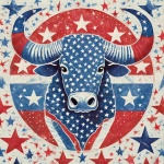 Stampa artistica del toro americano