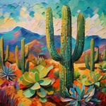 Saguaro Desert Cactus Art Print