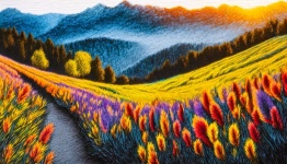 Peinture d'illustration de paysage