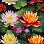 Nuferi flori lotus art