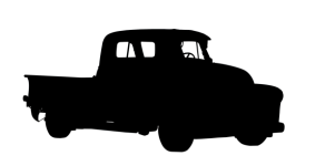 Silhouette schwarz, Pickup-Form png