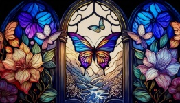 Stained Glass Window, Painting