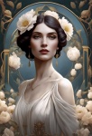 Woman Among White Flowers
