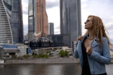 Woman, Skyscrapers, Business City
