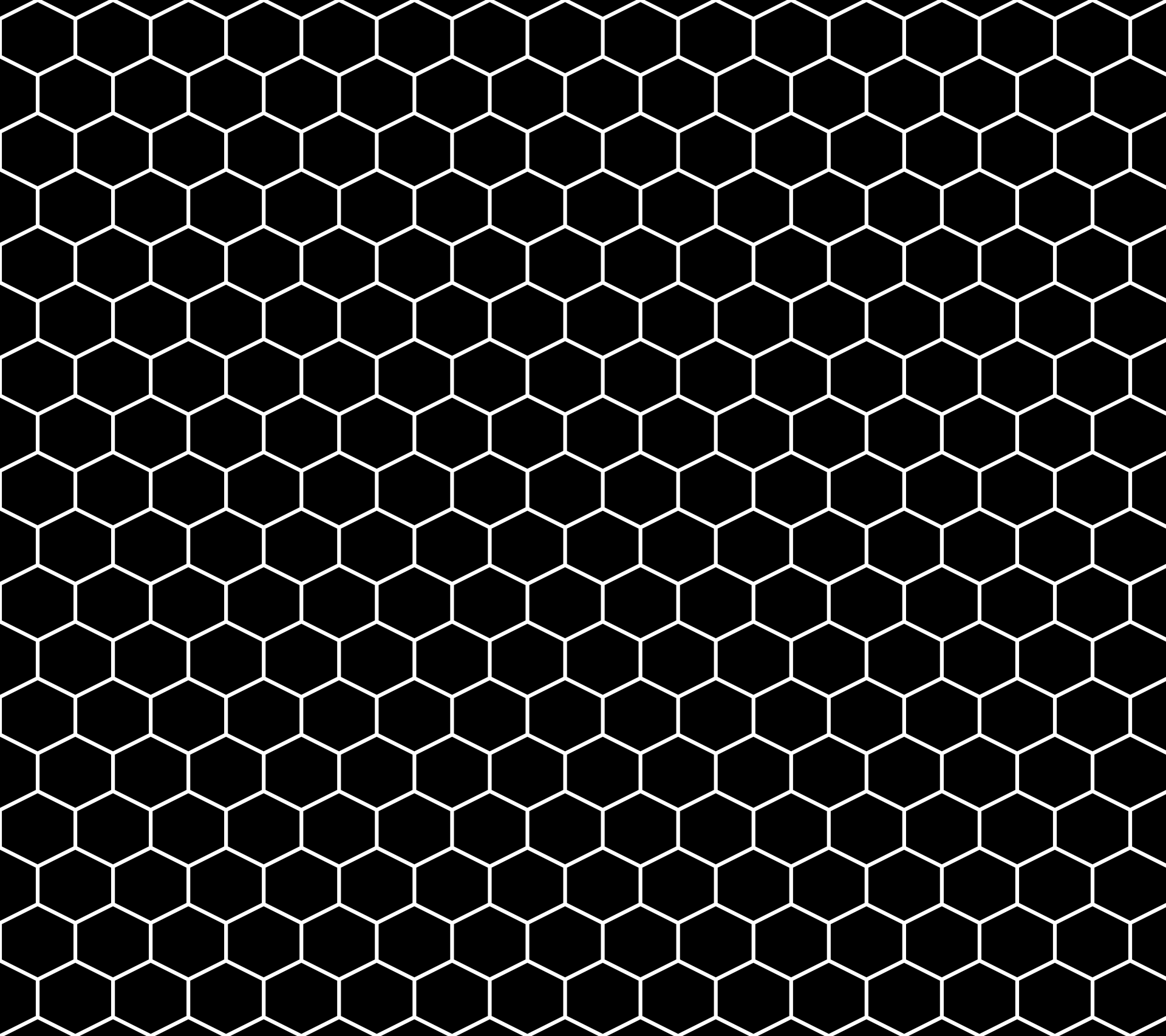 Hexagon alb pe fundal negru