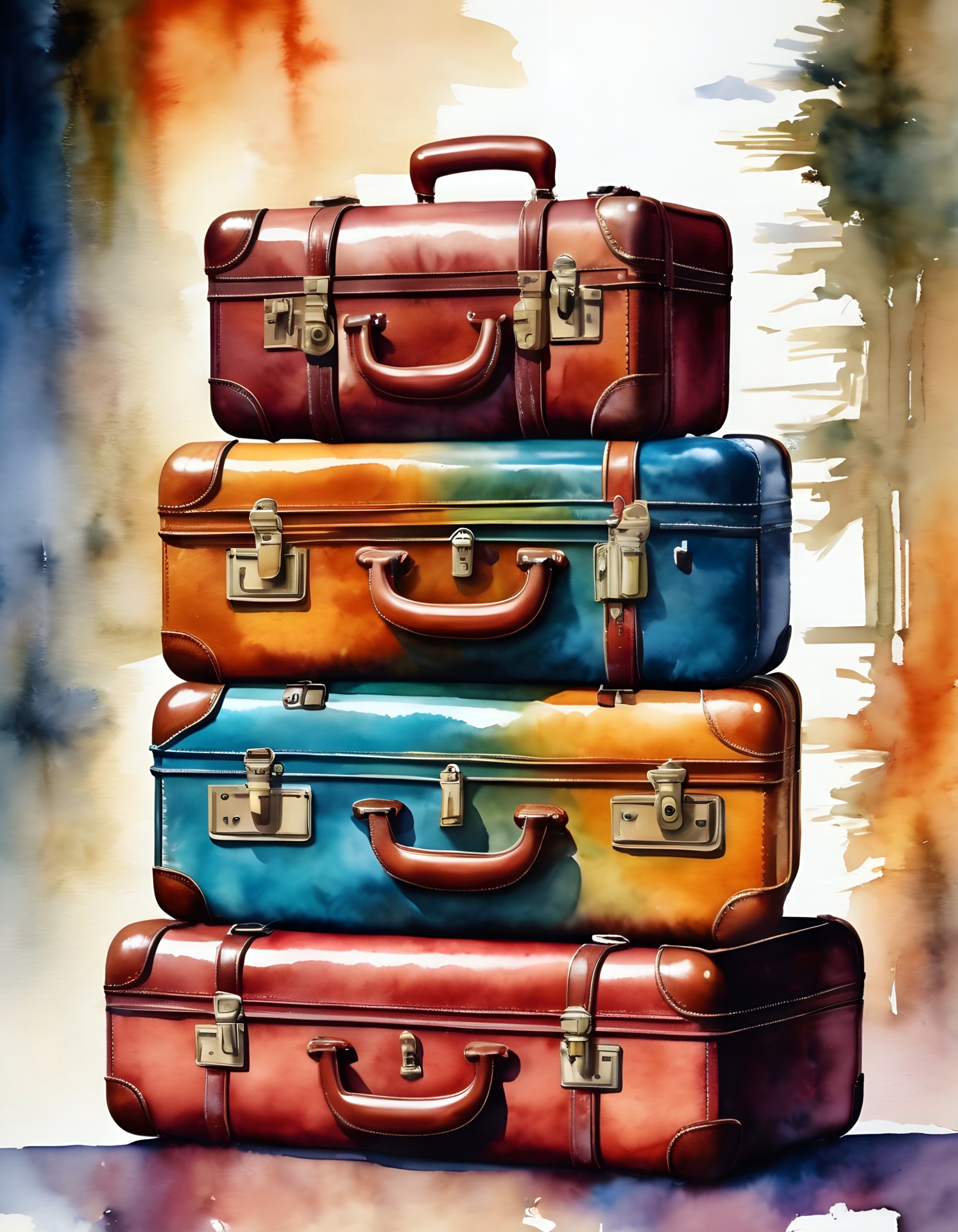 Suitcase Luggage Travel Vintage