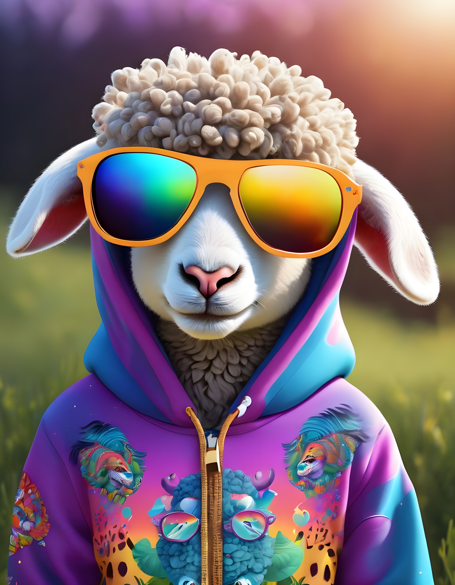 Sheep In Hoodie Cartoon Free Stock Photo - Public Domain Pictures