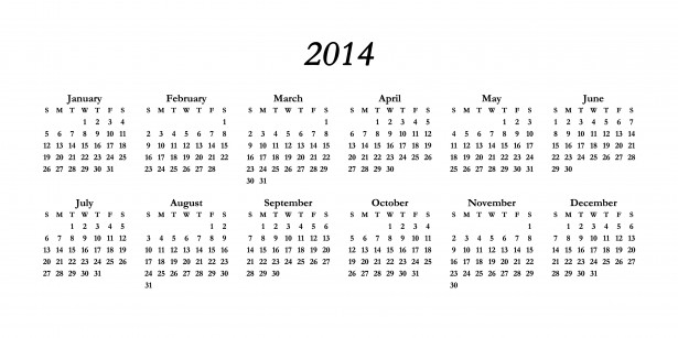 2014 Calendar Free Stock Photo - Public Domain Pictures